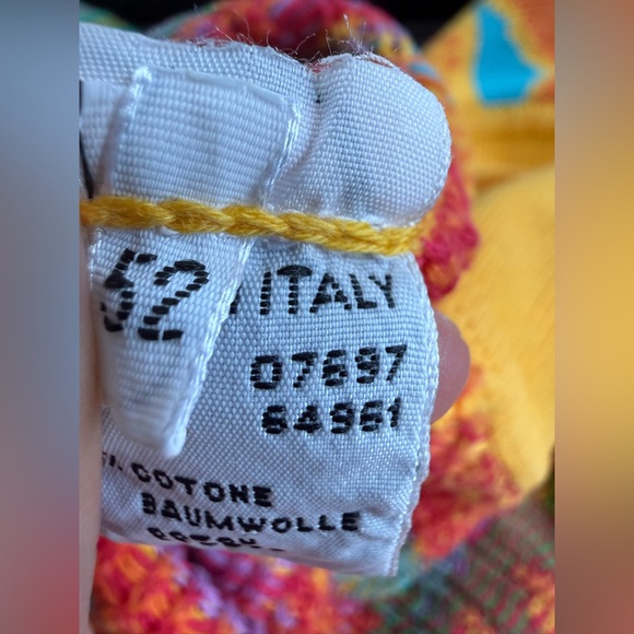 Vtg ‘80s United Colors of Benetton Made in Italy 100% Cotton Colorful Cardigan - Picture 9 of 14